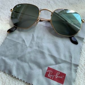 Rayban Hexagon sunglassses in gold
